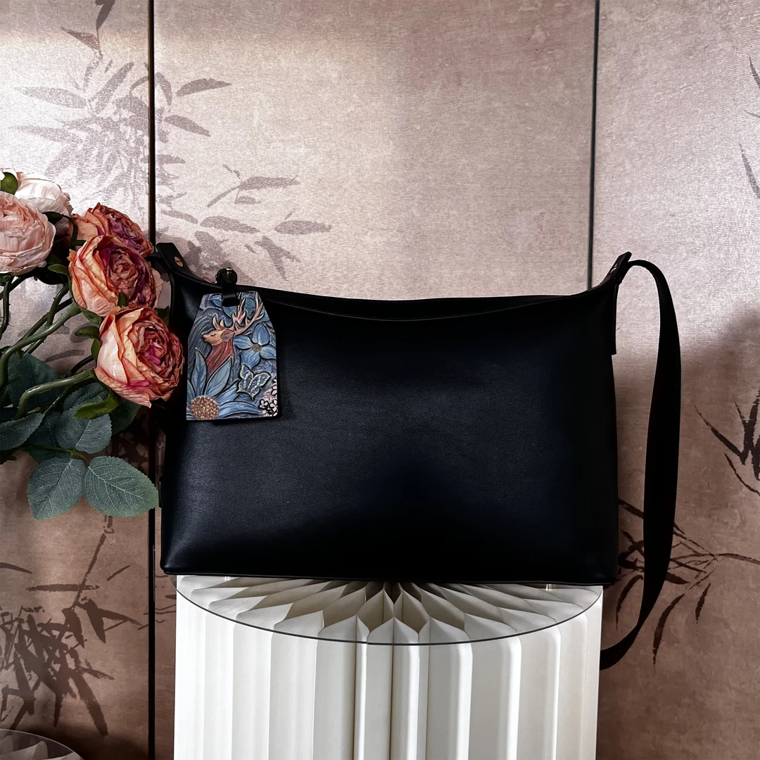 【丛林斜挎包】手工皮雕丛林系列时尚真皮休闲简约单肩包斜挎包H