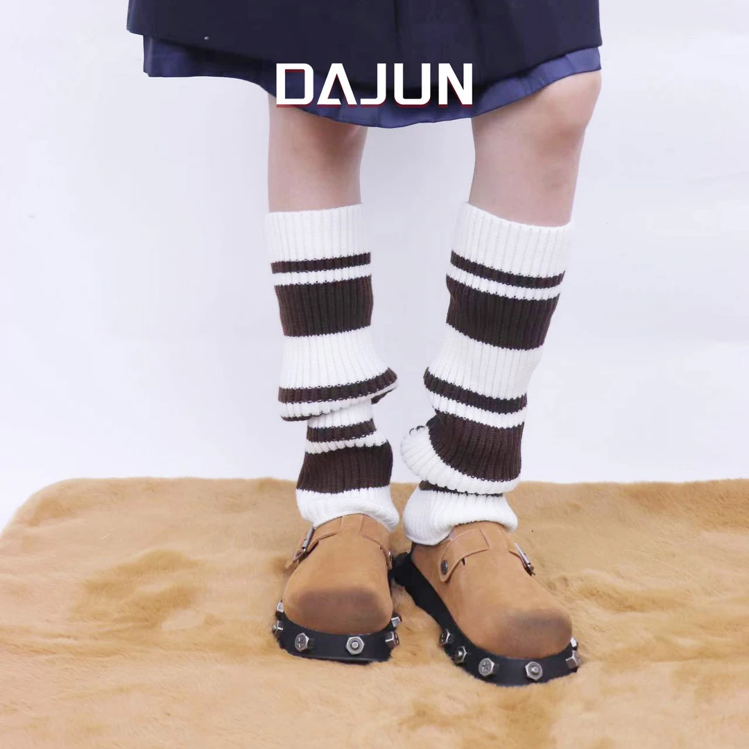 DAJUN 休闲三色高弹堆堆袜