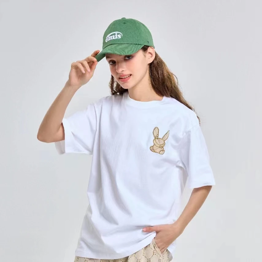 男女同款纯棉刺绣T桖