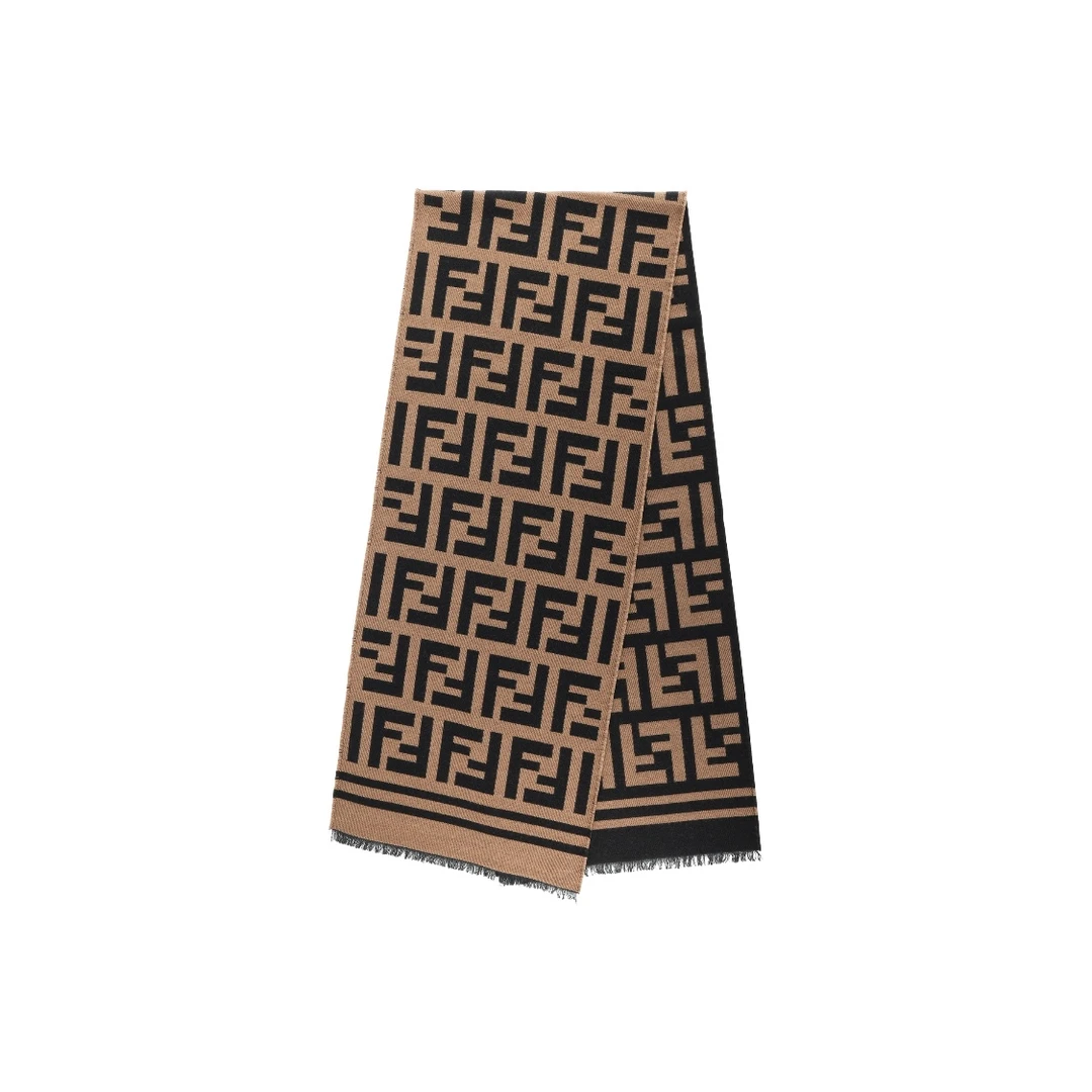 99新 FENDI/芬迪 芬迪老花羊毛围巾