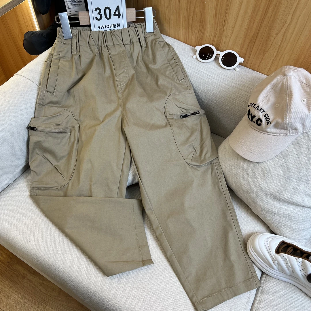 ViViOH 304男女童裤子春秋2023新款儿童户外休闲裤轻薄透气