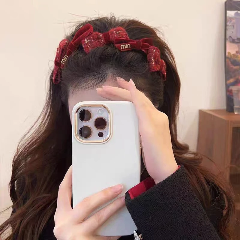 【拍一发二】小香风发箍女秋冬蝴蝶结高颅顶头箍洗脸外出发卡