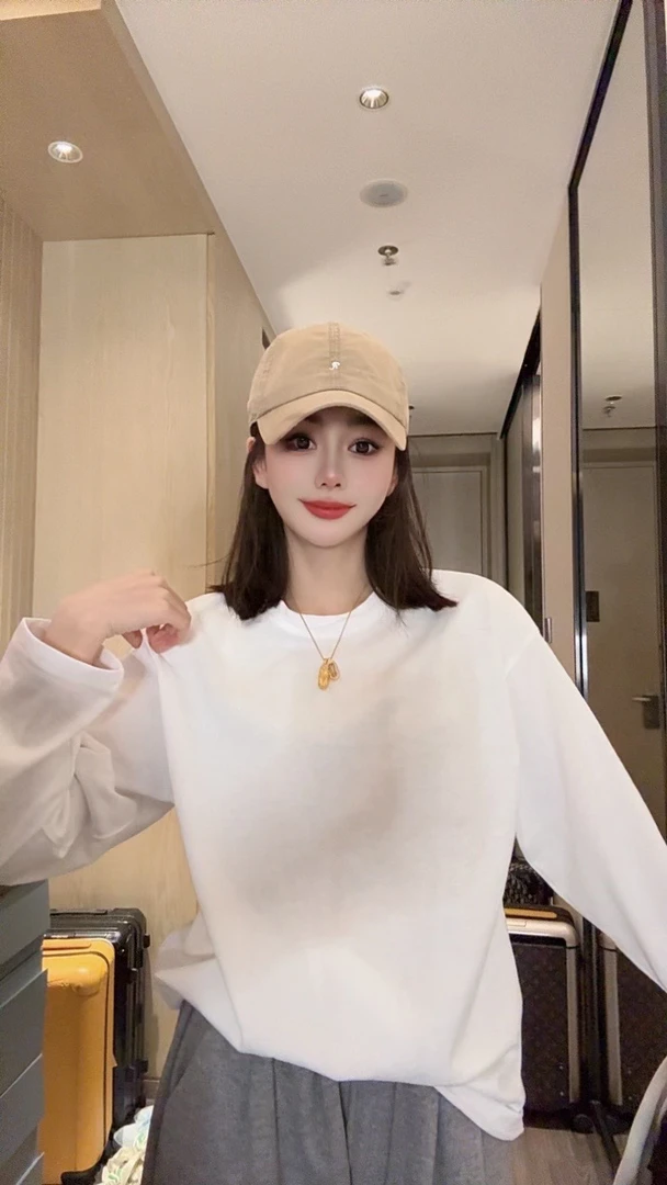 9018新款、净版百搭长袖打底T恤