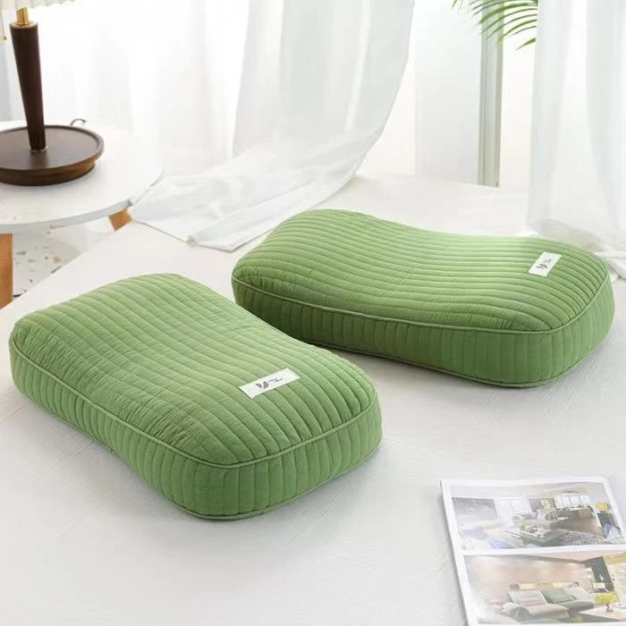 加厚柔软砂洗棉荞麦枕成人家用学生宿舍透气助眠慢回弹单人枕