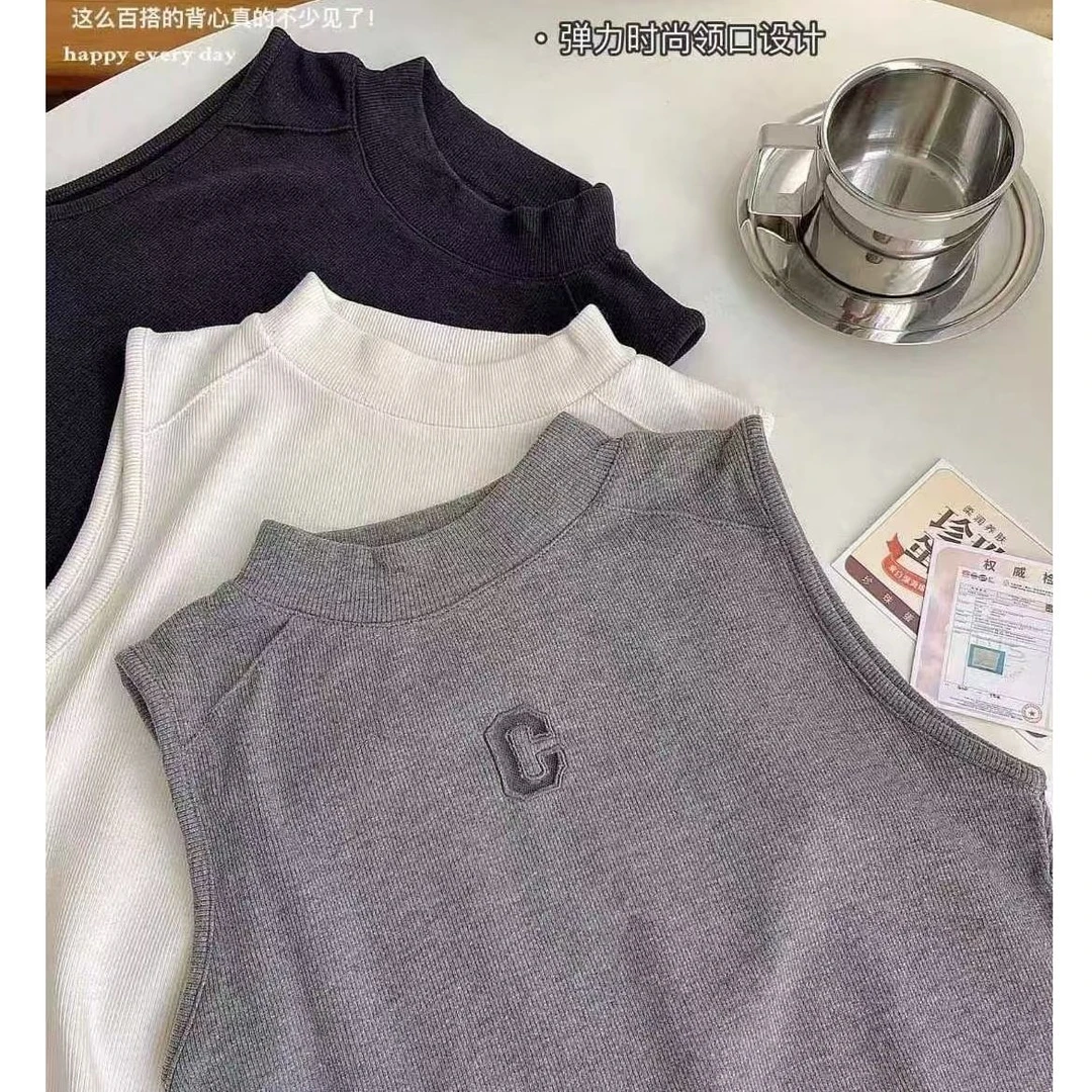 【代代精选】字母镂空背心-21121