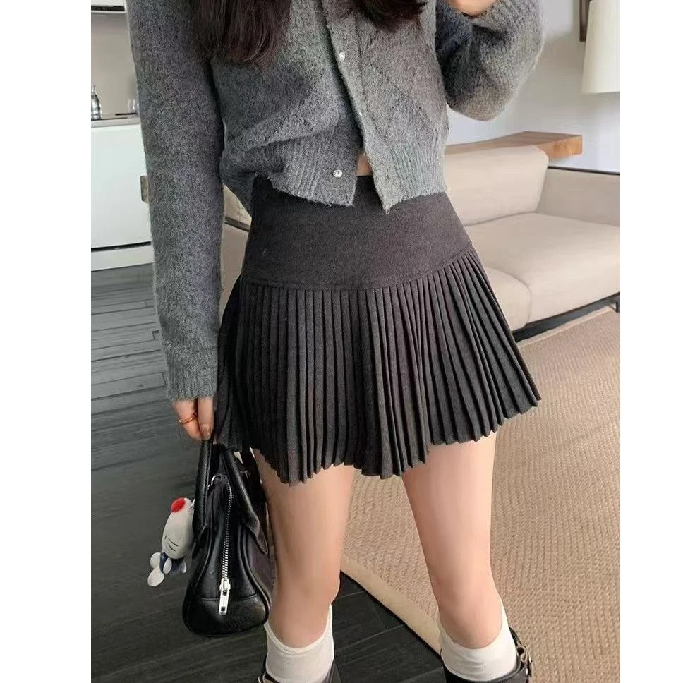 【代代精选】拼接冬款百褶裙-21077