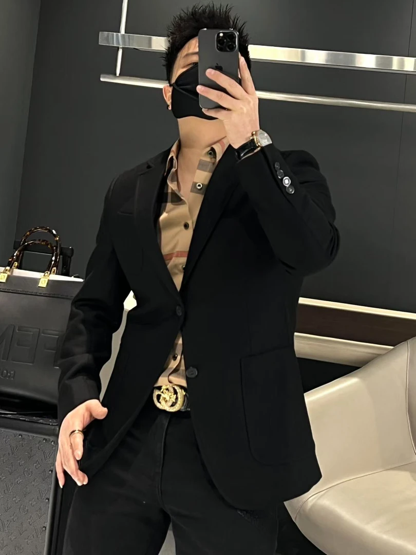 【马哥严选】秋冬轻奢商务休闲羊毛西服男潮流简约百搭韩版加厚外套