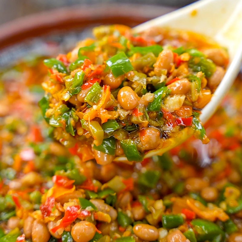 香辣豆豉青椒豆豉酱238g湖南传统特色美食下饭菜开瓶即食软糯下饭