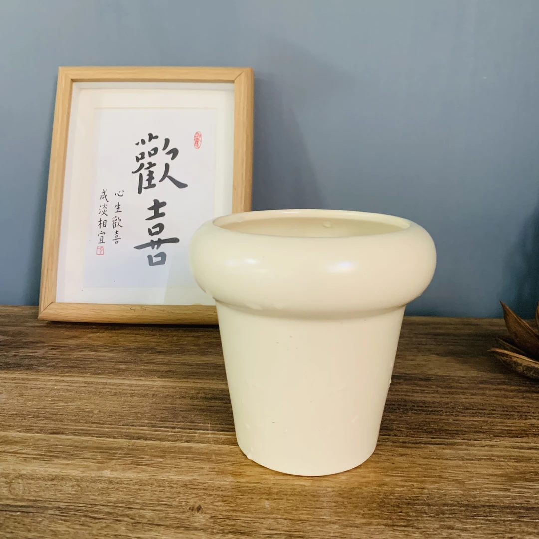 陶瓷花盆家用白色奶油风ins创意兰花盆栽室内蝴蝶兰文心兰花盆