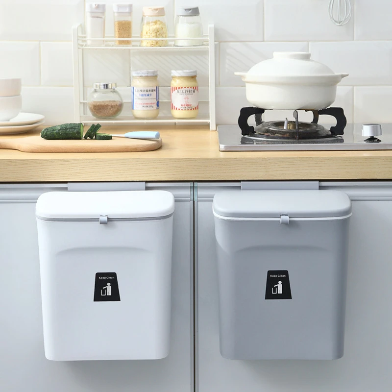 日本厨房壁挂式垃圾桶客厅家用卫生间橱柜门收纳桶车载大号悬挂式