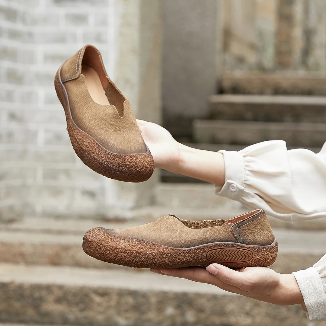 【秦大叔推荐】真皮复古民族风2024新款单鞋文艺百搭妈妈鞋ZYA22-50