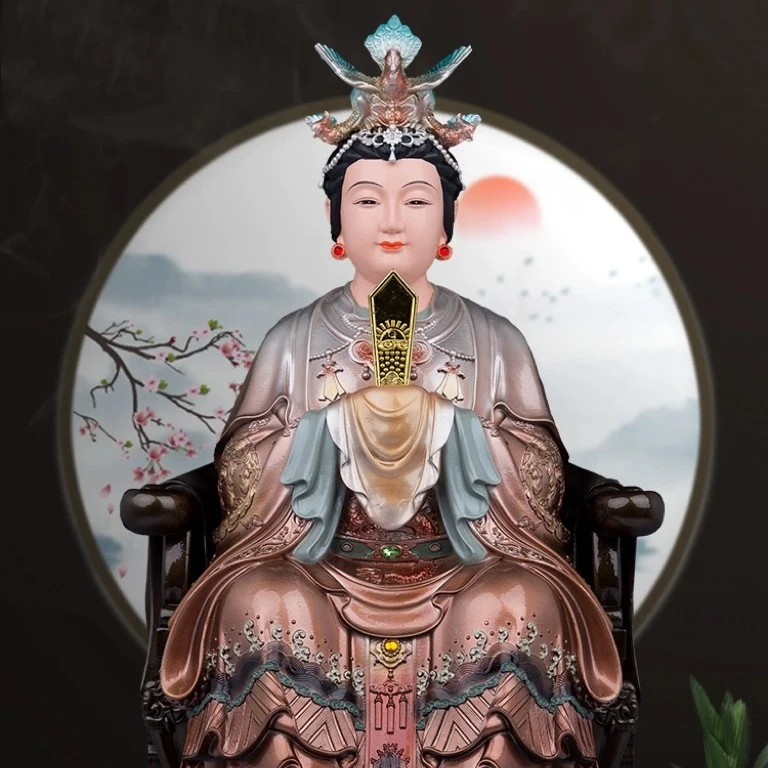碧霞元君泰山奶奶泰山圣母老母奶奶树脂新款居家工艺品桌面摆件