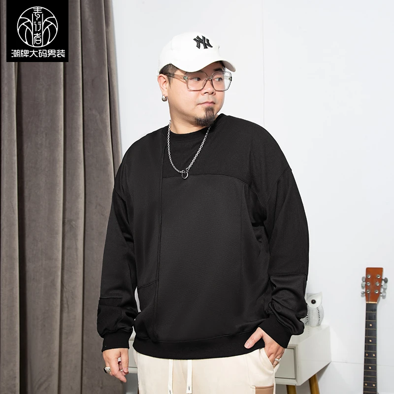 纺布者-冬季新款潮牌卫衣男生宽松立领加大长袖w1808