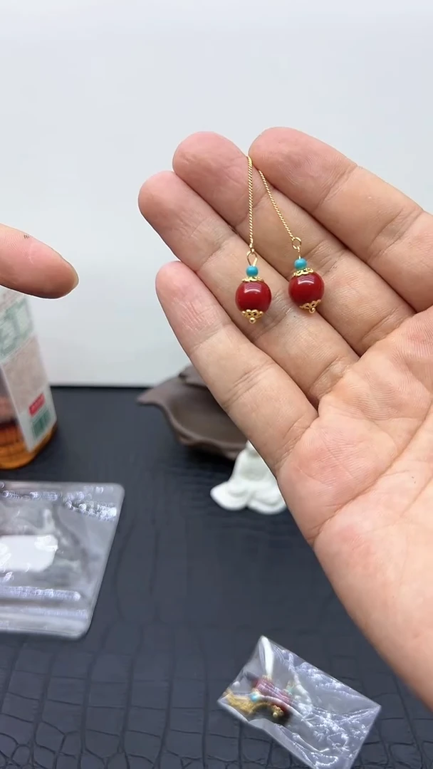 【闪购商品】玛瑙/玉髓耳饰未镶嵌E36