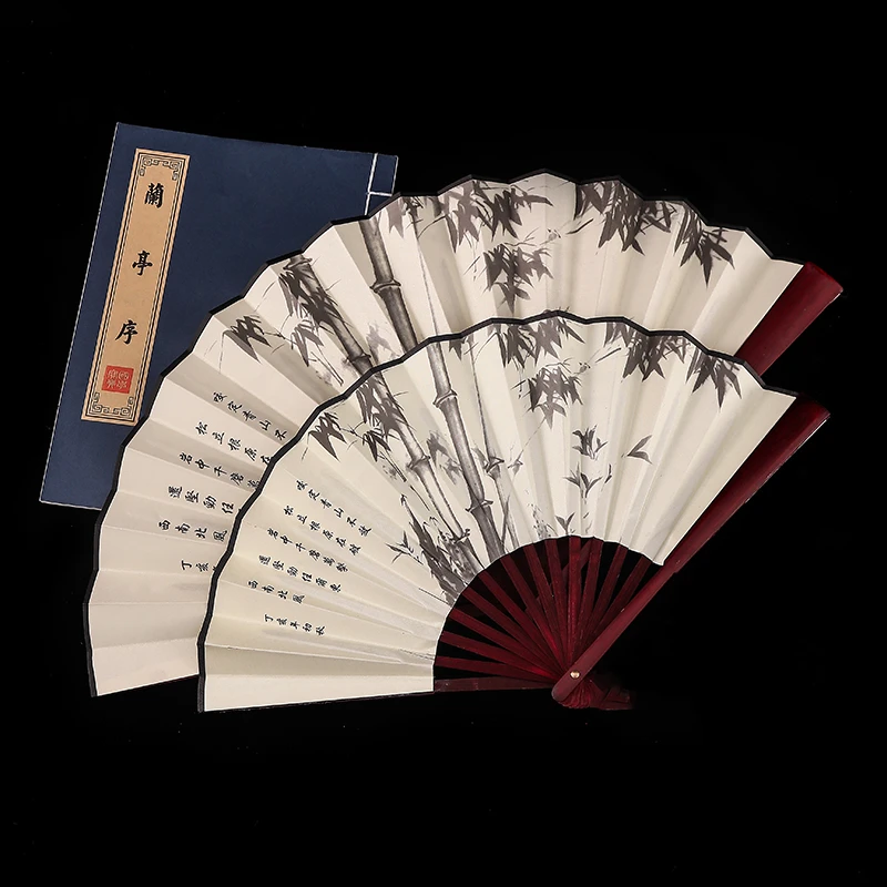 扇子折扇中国风汉服古风折叠扇随身古典双面手工扇子舞蹈演出道具