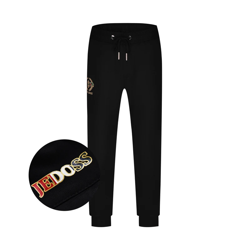 JEDOSS/爵迪斯男士鸢尾花多色金属片烫钻针织潮流九分裤薄款099