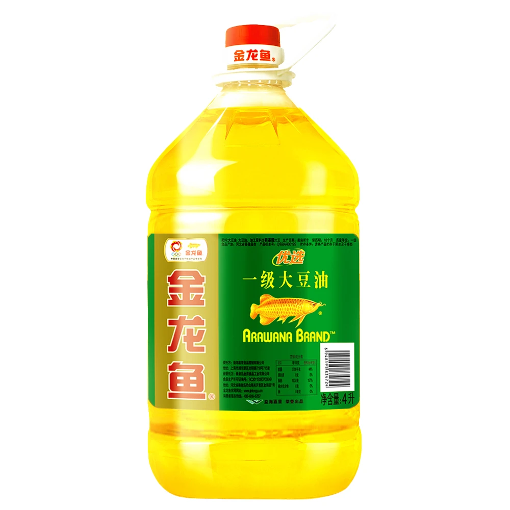 金龙鱼优选一级大豆油4L 炒菜家用食用油大桶装色拉油粮油批发