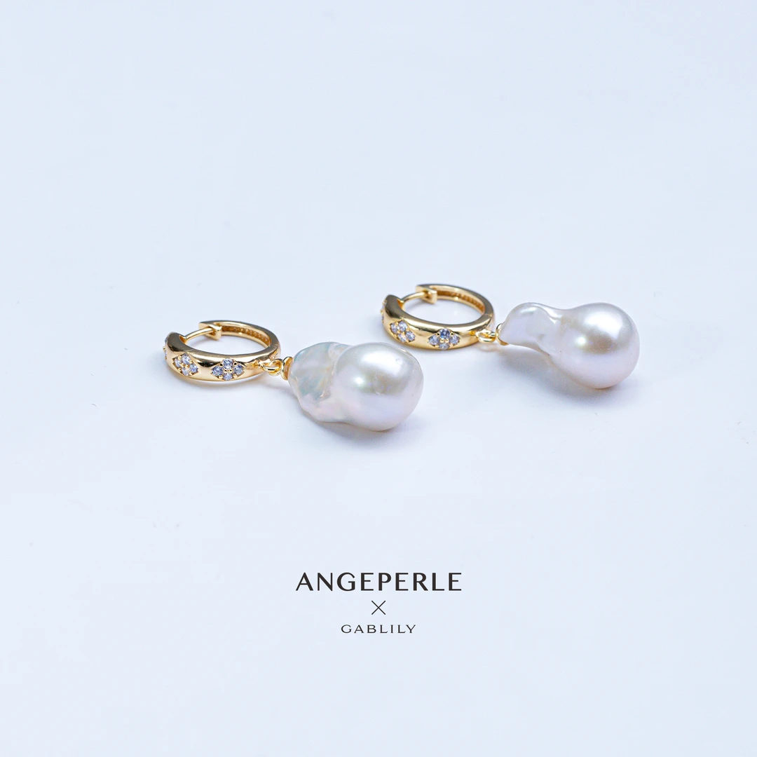 天使之泪淡水巴洛克S295银耳饰11-13mm（多样性发货1件）【燕姐定制】