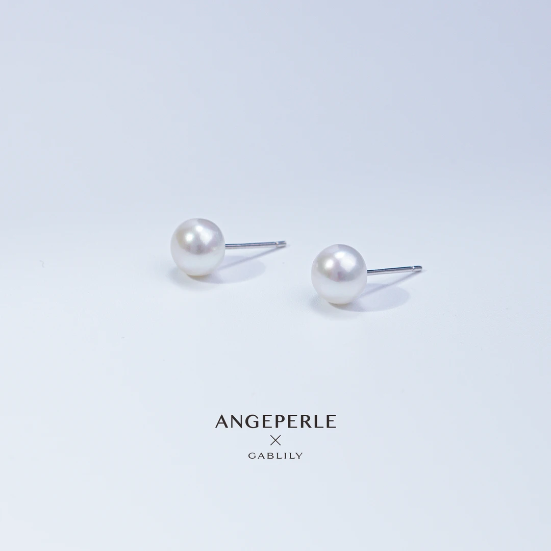 【熊珊专属】天使之泪淡水珍珠S925银针耳钉7-8mm日常百搭时尚款