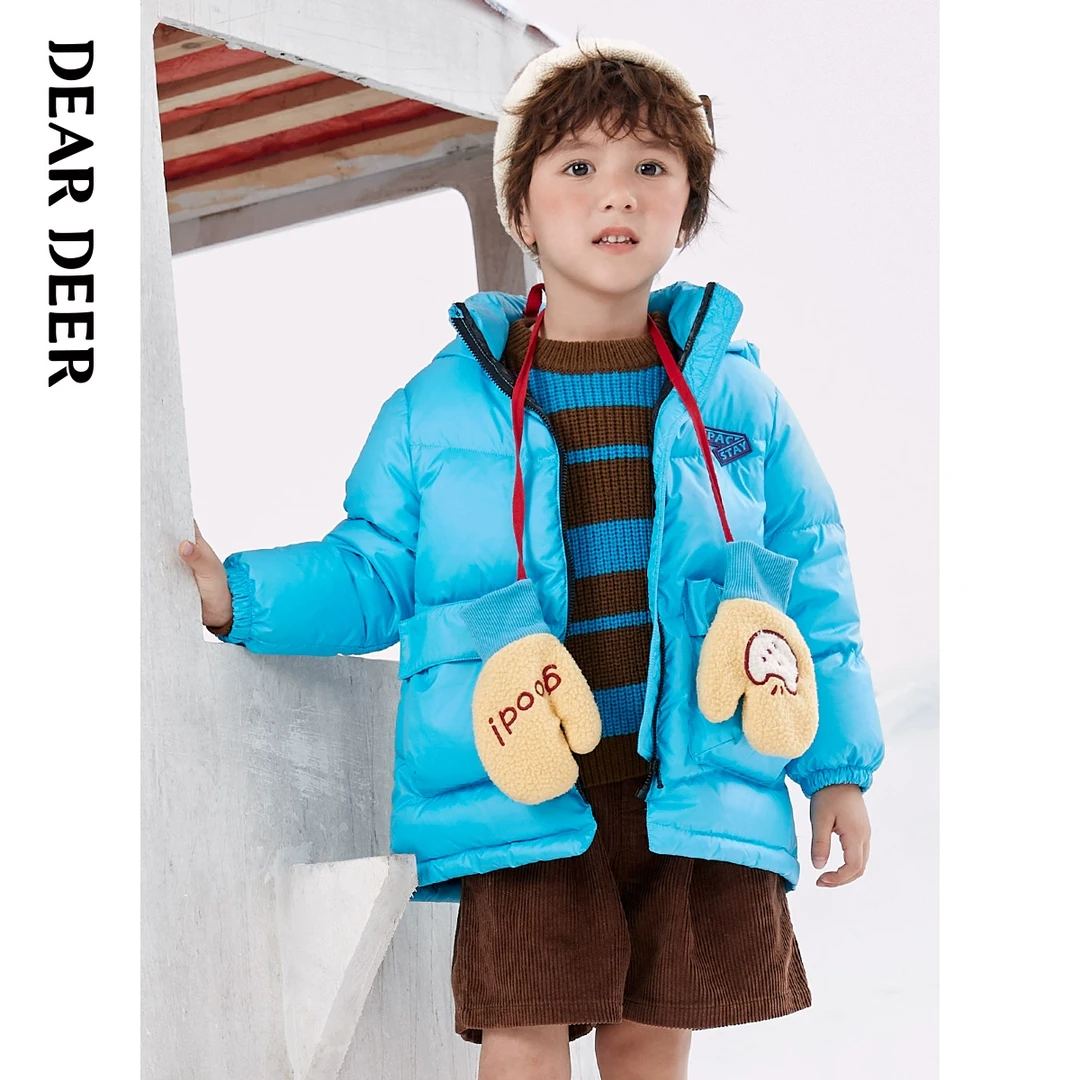 【直播清】迪迪鹿男小童冬季连帽短款羽绒服C222413409