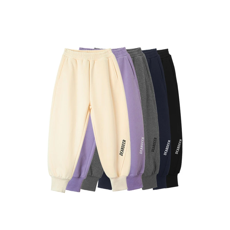【门店同款】迪迪鹿童装中性款新品五色休闲加厚针织卫裤K124431401