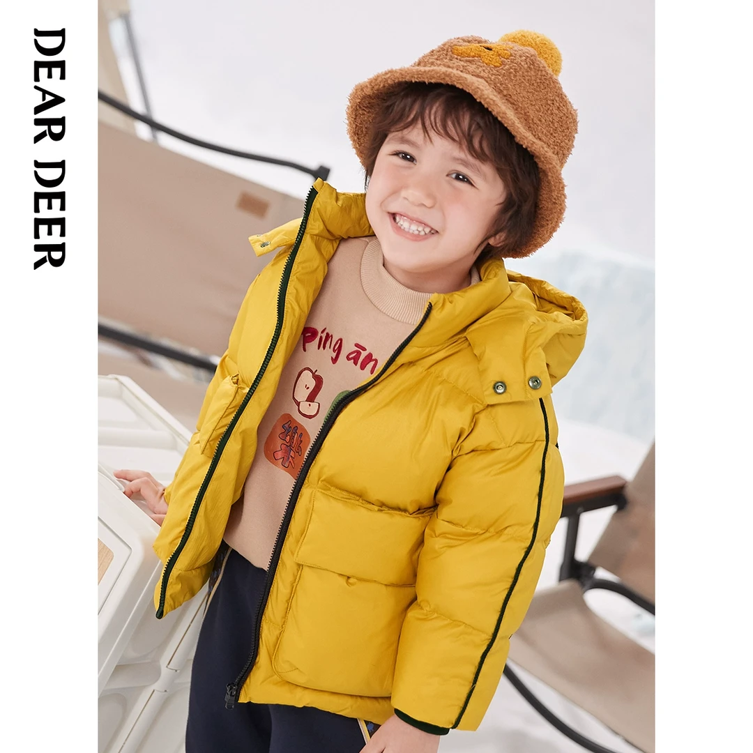 【直播清】迪迪鹿男小童冬季羽绒服加厚防风连帽C222413404