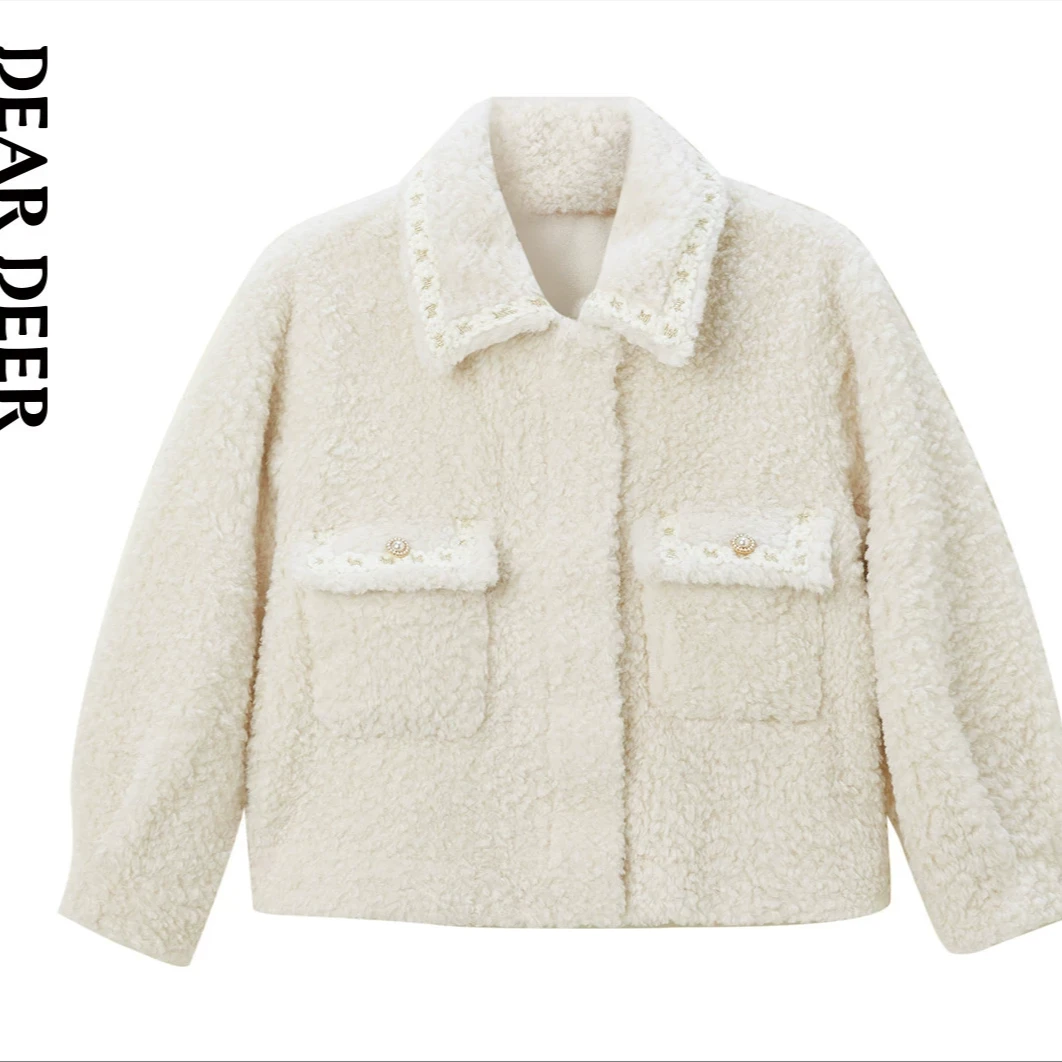 【直播清】迪迪鹿女大童冬季外套冬新款加绒加厚上衣C123423104