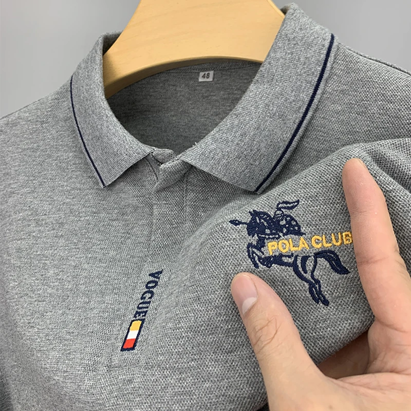秋冬季男士美式复古半拉链polo衫翻领长袖宽松休闲大码T恤上衣男
