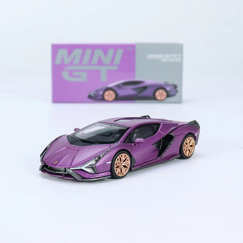 MINI GT车模 香港限定版1:64兰博基尼Sian闪电FKP跑车37 汽车模型