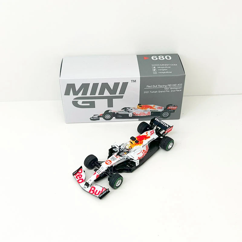 MINIGT 车模 1:64 合金 680号 红牛 F1 维斯塔潘小比例汽车模型