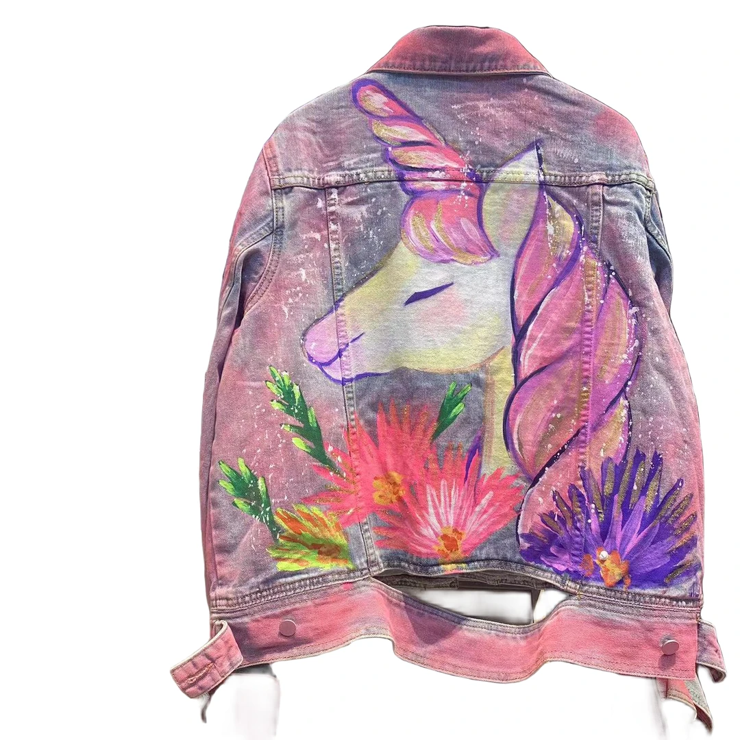 独角兽-Techno Marine潮牌女装原创设计师个性时尚宽松牛仔外套