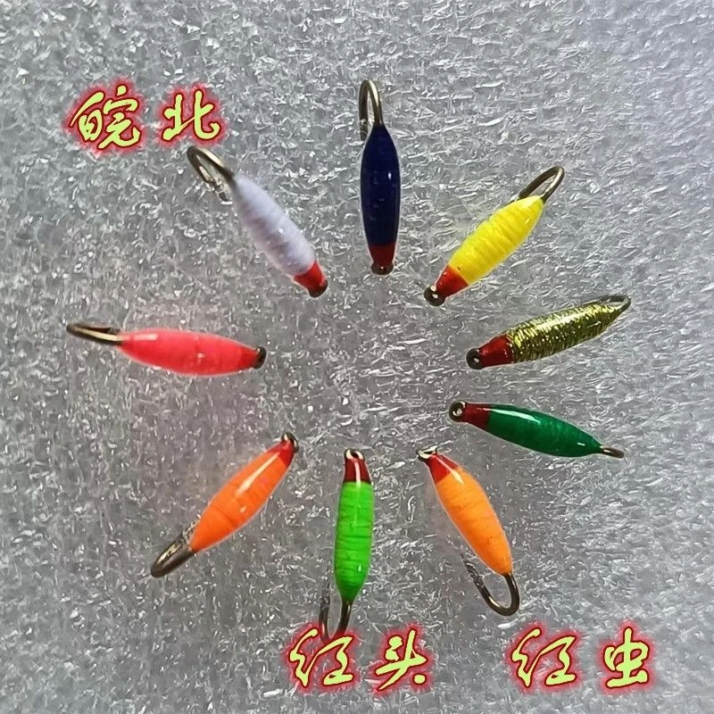 桃花白条翘嘴串钩钓组仿生红皮鱼皮假饵仕掛金丸世路亚假饵鱼钩