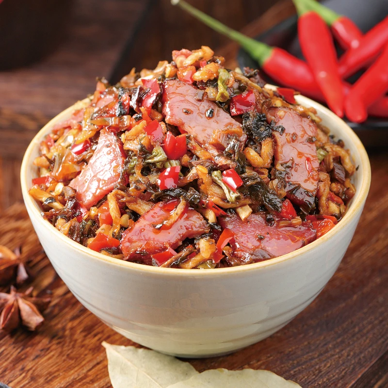 【腊肉加量版】正宗瘦腊肉外婆菜280g农家湖南特产下饭菜香辣开胃菜