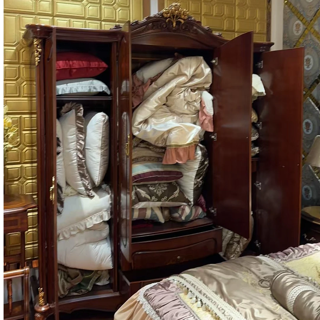 欧式复古衣柜长2.1米宽57公分高2.38米