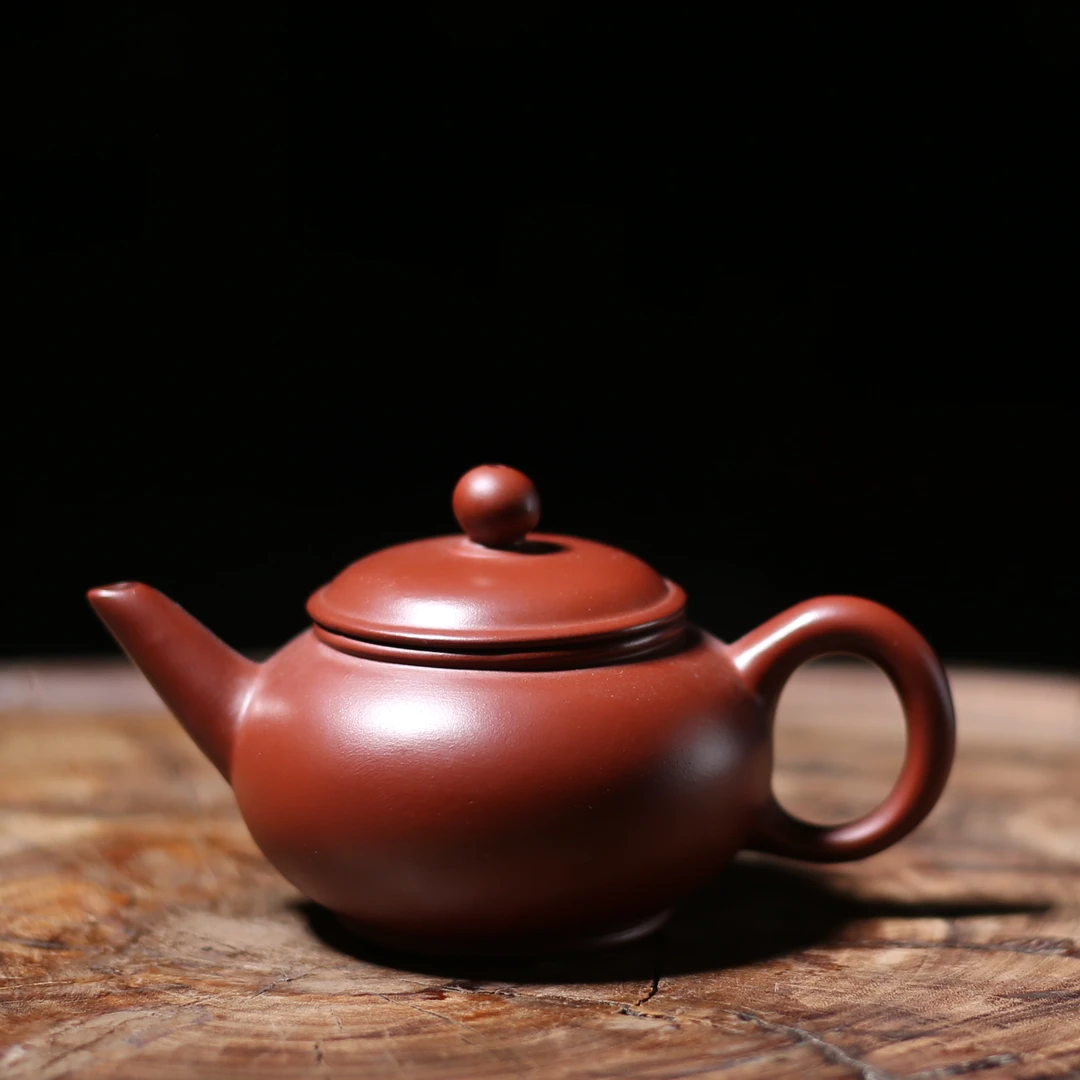 紫砂壶原矿小容量半手工茶壶冲罐小品水平壶122毫升