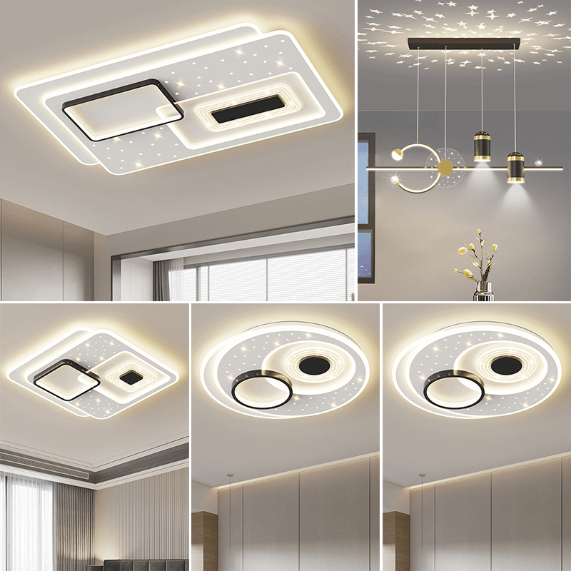 2023年新款led吸顶灯客厅灯现代简约大气全屋卧室灯具套餐长方形