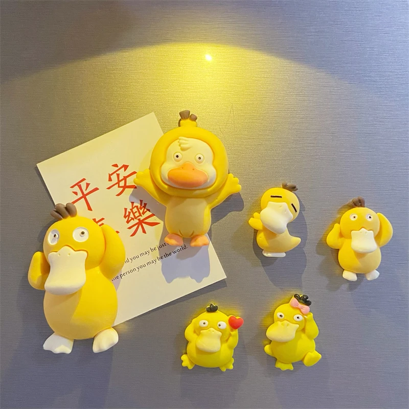 可爱达达鸭磁性冰箱贴创意小黄鸭磁铁装饰3d立体磁吸照片留言板
