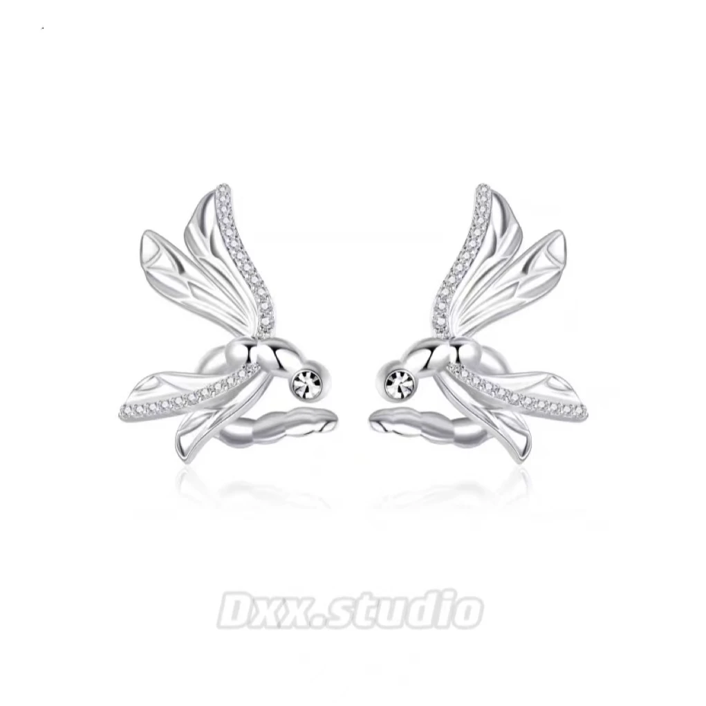 铜合金合成锆石耳饰 不需要耳洞可带DXX小晰饰品耳夹一对37998