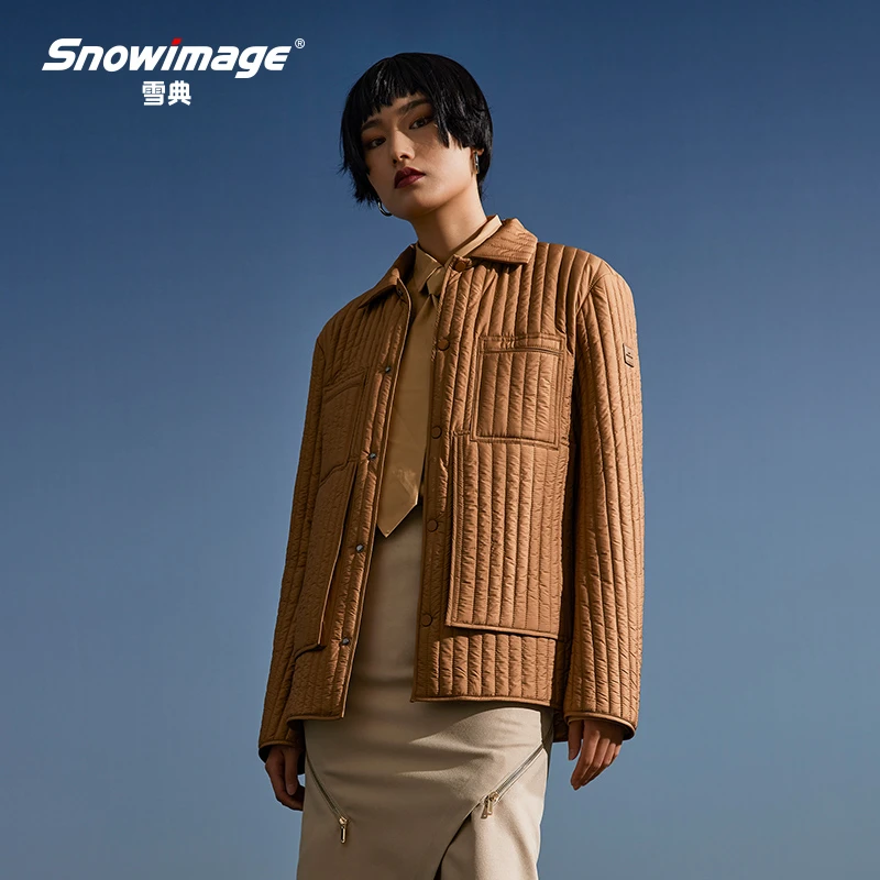 SNOW IMAGE棉服女装外套短款夹克休闲156