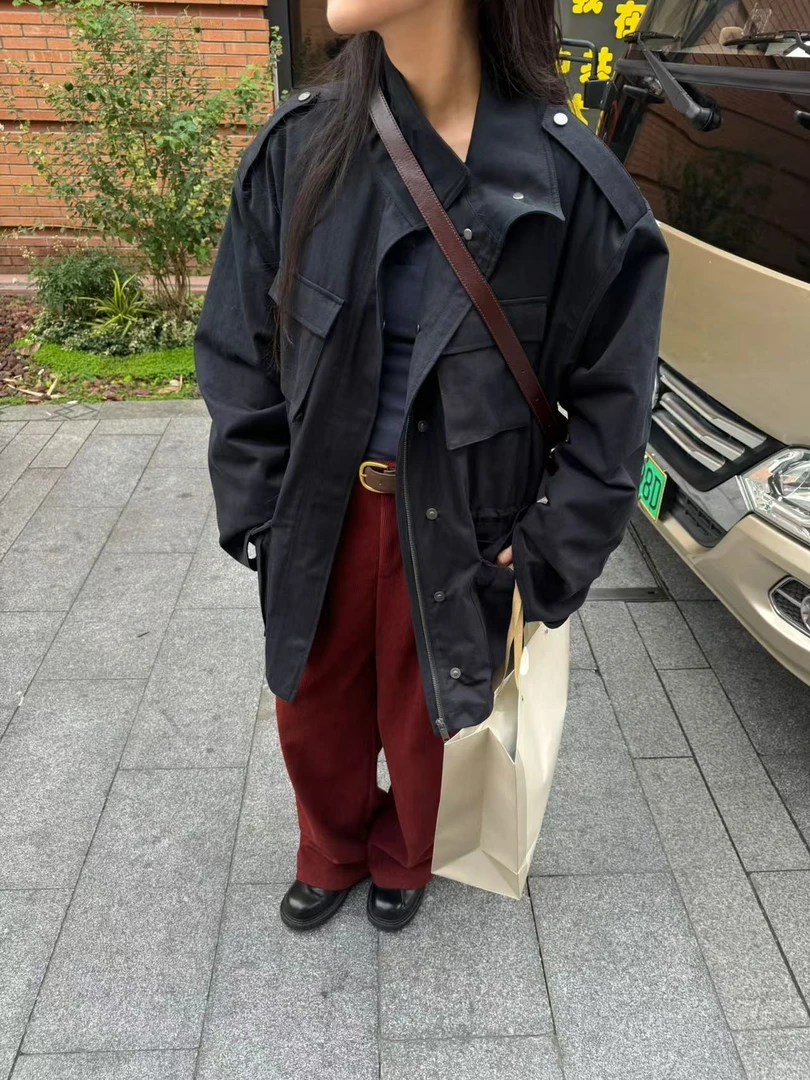 【逸语2024专场】in choose u笑笑家冬季立领工装夹棉外套棉服85566