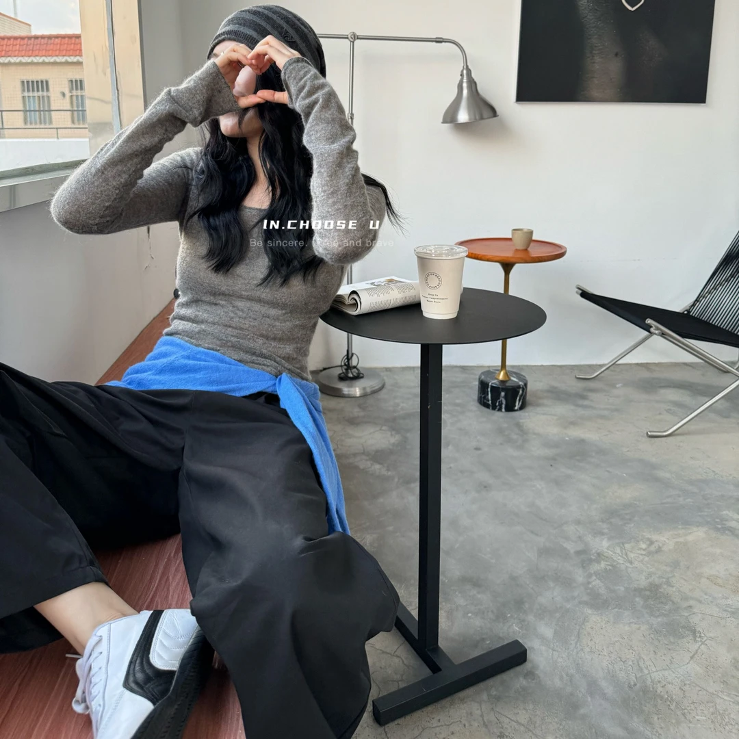 【清】逸语 IN choose u笑笑家2024秋韩版宽松百搭直筒休闲裤85380