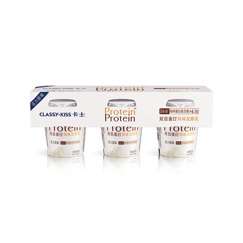 【双倍蛋白】卡士双倍蛋白风味发酵乳(活力原味)128g*3/杯/组