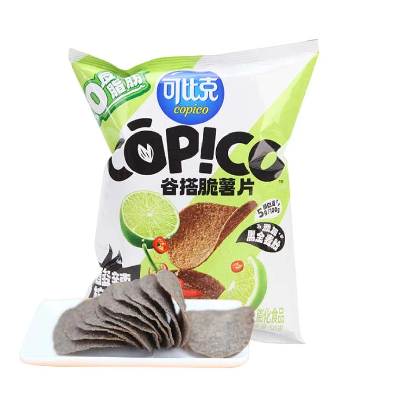 可比克谷搭脆薯片酸辣柠檬味50g/袋