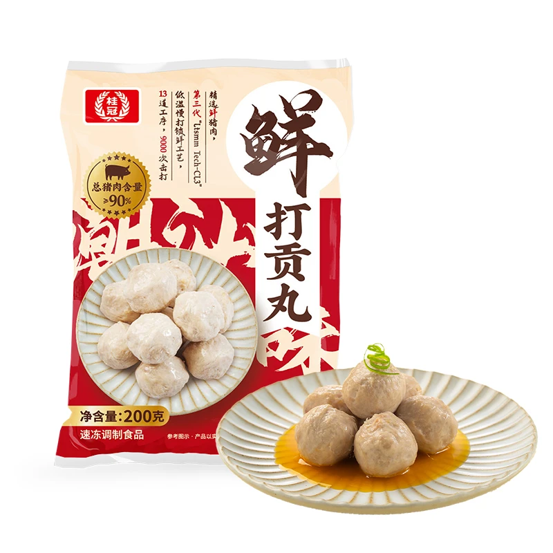 【潮汕经典】桂冠鲜打贡丸200g/包