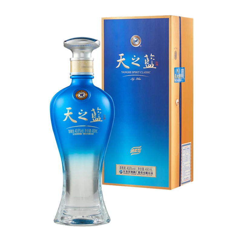 40.8度 洋河天之蓝绵柔型白酒 480ml/瓶