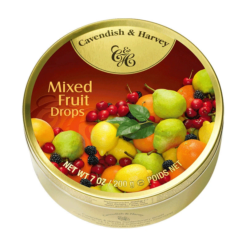 嘉云牌Cavendish & Harvey 混合水果味糖果 200g/罐糖果同城送