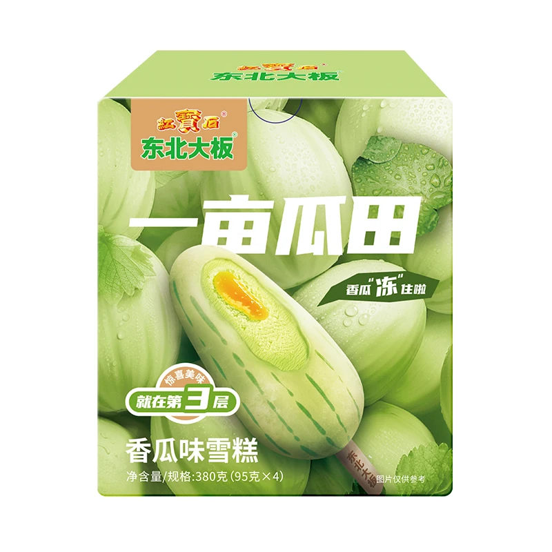 东北大板一亩瓜田香瓜味雪糕（95g*4支）380g/盒