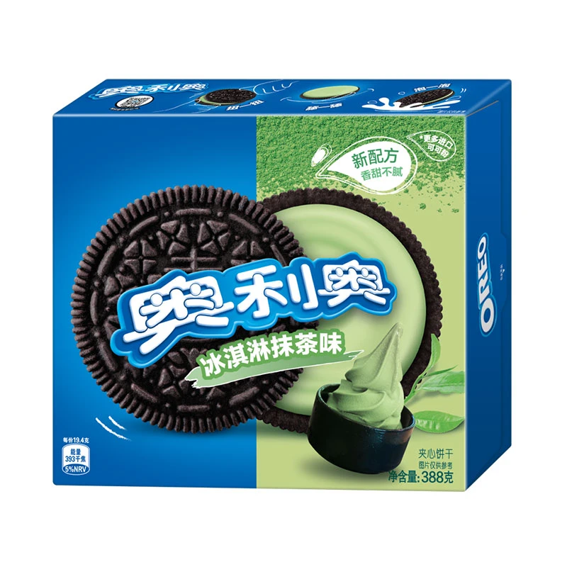 奥利奥冰淇淋风味夹心饼干抹茶味388g/盒