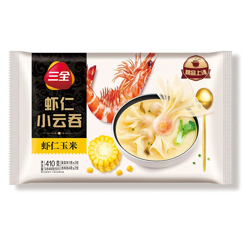 三全虾仁玉米小云吞410克/袋