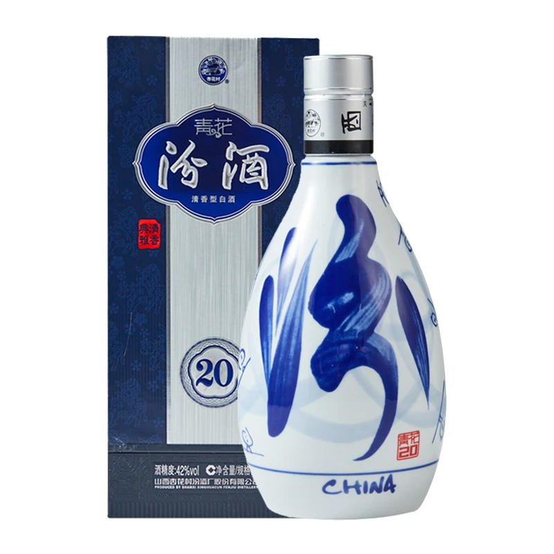 42度杏花村青花汾酒白酒 500ml/瓶